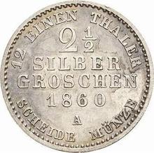 2 1/2 серебряных гроша 1860 A  