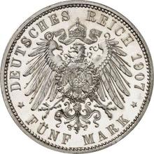 5 марок 1907 E   "Саксония"