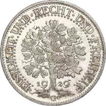 5 Reichsmarks 1929 G   "Roble"
