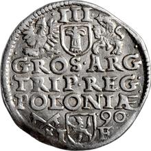Trojak (3 groszy) 1590  IF  "Casa de moneda de Poznan"
