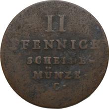 2 пфеннига 1826 C  