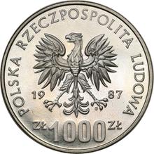 1000 Zlotych 1987 MW  SW "Kasimir III der Große" (Probe)