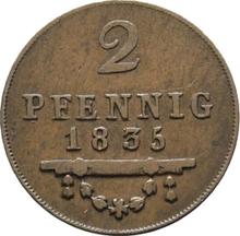 2 пфеннига 1835   