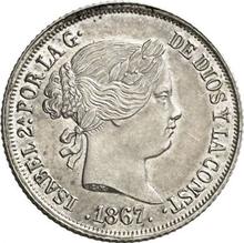20 centimos de escudo 1867   