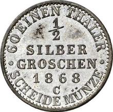 Medio Silber Groschen 1868 C  