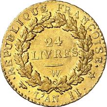 24 libras francesas AN II (1793) W  