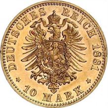 10 Mark 1881 D   "Bayern"