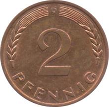 2 Pfennig 1968 D  