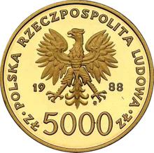 5000 złotych 1988 MW  ET "Jan Paweł II - X lat pontyfikatu"