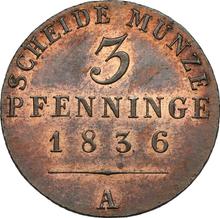 3 Pfennige 1836 A  