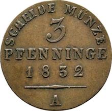 3 Pfennige 1832 A  