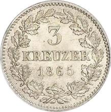 3 kreuzers 1865   