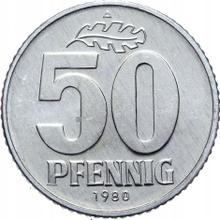 50 пфеннигов 1980 A  