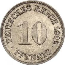 10 пфеннигов 1892 G  