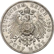 5 marcos 1898 J   "Hamburg"