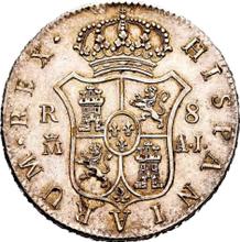 8 reales 1824 M AJ 