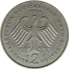 2 марки 1990 F   "Франц Йозеф Штраус"
