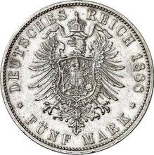 5 марок 1888 F   "Вюртемберг"