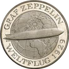 5 Reichsmarks 1930 F   "Zepelín"