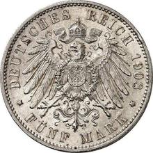 5 марок 1908 F   "Вюртемберг"