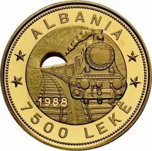 7500 Lekë 1988    "Railroad"