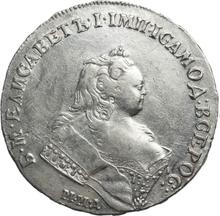 1 rublo 1743 ММД   "Tipo Moscú"