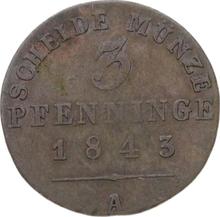 3 Pfennig 1843 A  