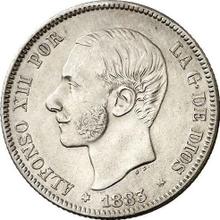 2 pesetas 1883  MSM 