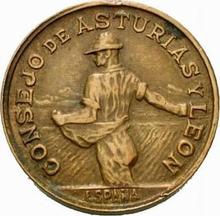 1 peseta 1937    "Asturia i León"