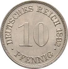 10 пфеннигов 1892 F  