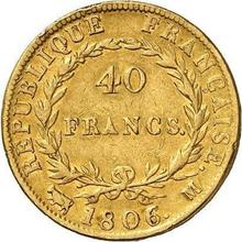 40 francos 1806 M  