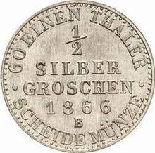 1/2 Silber Groschen 1866 B  