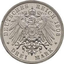 3 марки 1908 J   "Гамбург"