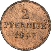 2 пфеннига 1847   