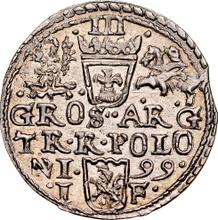 Trojak (3 groszy) 1599  IF  "Casa de moneda de Olkusz"