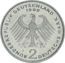 2 марки 1969 J   "Аденауэр"