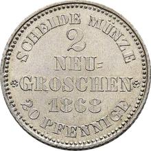 2 Neu Groschen 1868  B 