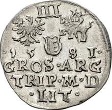 Трояк (3 гроша) 1581    "Литва"
