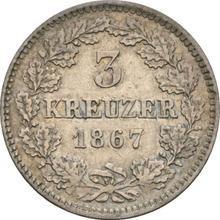 3 Kreuzer 1867   