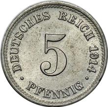 5 Pfennige 1914 D  