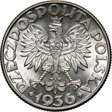 2 złote 1936   JA "Żaglowiec"