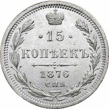 15 Kopeken 1876 СПБ HI  "Silber 500er Feingehalt (Billon)"