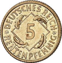 5 Rentenpfennigs 1924 A  