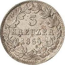 3 Kreuzer 1854   