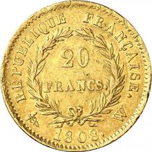20 francos 1808 W  