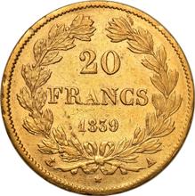 20 francos 1839 A  