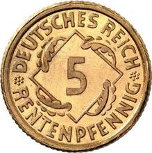 5 Rentenpfennig 1924 E  