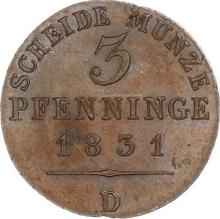 3 Pfennige 1831 D  