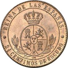 2 1/2 Centimos de Escudo 1868  OM 