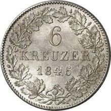 6 Kreuzer 1845   